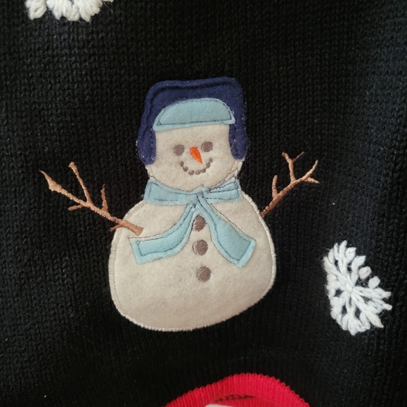 NWT Field Gear Ugly Christmas Sweater Vest Black Sz XL - Picture 4 of 8